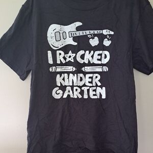 Kids Black Graphic T-Shirt